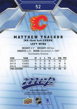 2019-20 Upper Deck MVP - Blue #52 Matthew Tkachuk Back