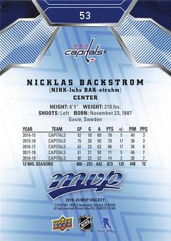 2019-20 Upper Deck MVP - Blue #53 Nicklas Backstrom Back
