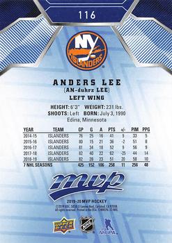 2019-20 Upper Deck MVP - Blue #116 Anders Lee Back