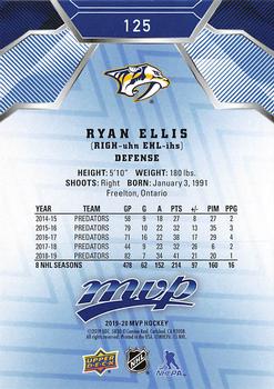 2019-20 Upper Deck MVP - Blue #125 Ryan Ellis Back