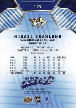 2019-20 Upper Deck MVP - Blue #129 Mikael Granlund Back