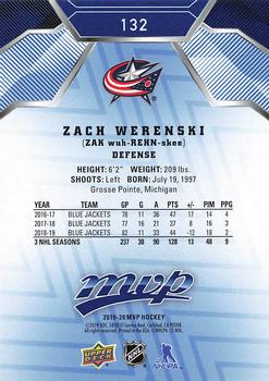 2019-20 Upper Deck MVP - Blue #132 Zach Werenski Back
