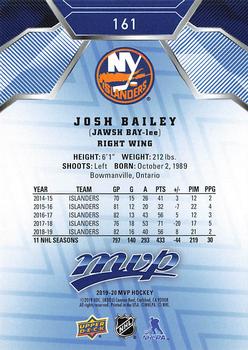 2019-20 Upper Deck MVP - Blue #161 Josh Bailey Back