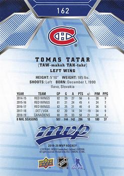 2019-20 Upper Deck MVP - Blue #162 Tomas Tatar Back
