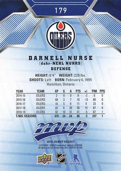 2019-20 Upper Deck MVP - Blue #179 Darnell Nurse Back