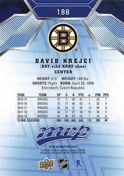 2019-20 Upper Deck MVP - Blue #188 David Krejci Back