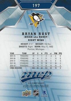 2019-20 Upper Deck MVP - Blue #197 Bryan Rust Back