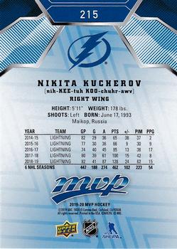 2019-20 Upper Deck MVP - Blue #215 Nikita Kucherov Back