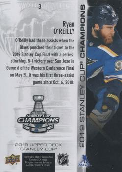 2019 Upper Deck Stanley Cup Champions Box Set #3 Ryan O'Reilly Back