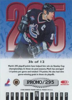 1997-98 Donruss Elite - Prime Numbers Promos #3b Mark Messier Back