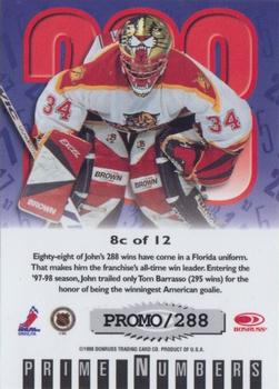 1997-98 Donruss Elite - Prime Numbers Promos #8c John Vanbiesbrouck Back