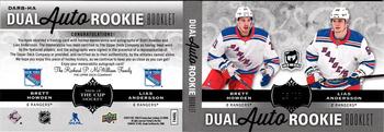 2018-19 Upper Deck The Cup - Dual Auto Rookie Booklets #DARB-HA Brett Howden / Lias Andersson Back