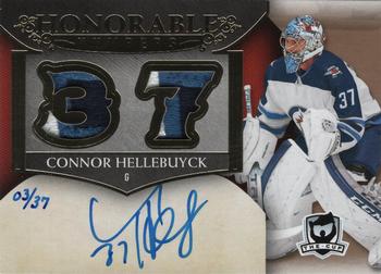 2018-19 Upper Deck The Cup - Honorable Numbers Autograph Patch #HN-CH Connor Hellebuyck Front
