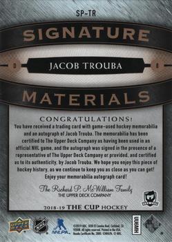 2018-19 Upper Deck The Cup - Signature Materials #SP-TR Jacob Trouba Back