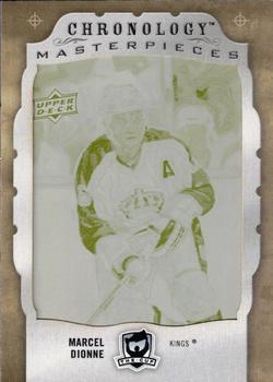 2018-19 Upper Deck The Cup - Chronology Canvas Masterpieces Printing Plates Yellow #CHRONO-CMA-MD Marcel Dionne Front