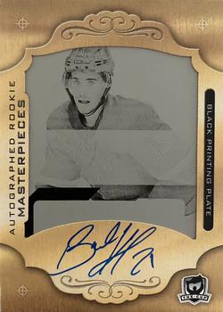 2018-19 Upper Deck The Cup - UD Premier Acetate Rookies Auto Patch Printing Plates Black #PREM-AR-BH Brett Howden Front
