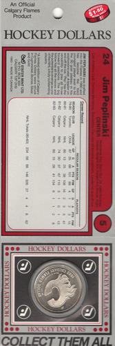 1983 Calgary Flames Dollars #5 Jim Peplinski Back