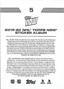 2019-20 Topps Now NHL Stickers #5 Kaapo Kakko Back
