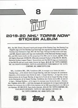 2019-20 Topps Now NHL Stickers #8 Mika Zibanejad Back