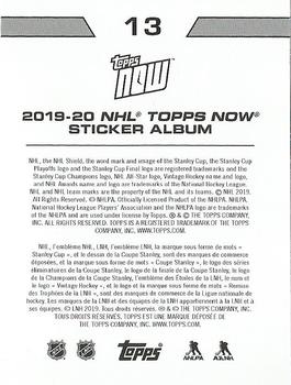 2019-20 Topps Now NHL Stickers #13 Alex Ovechkin Back