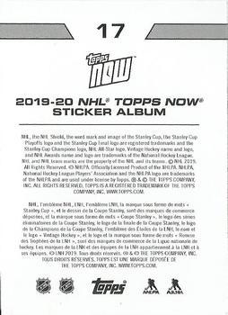 2019-20 Topps Now NHL Stickers #17 Victor Olofsson Back