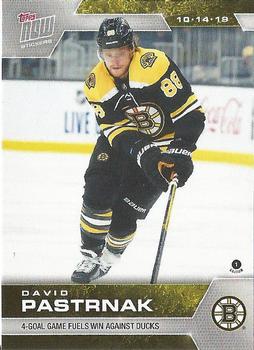 2019-20 Topps Now NHL Stickers #18 David Pastrnak Front