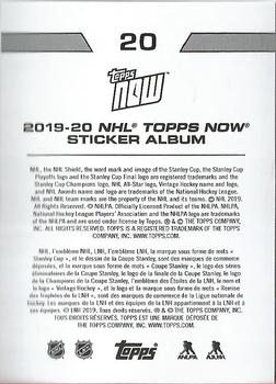 2019-20 Topps Now NHL Stickers #20 Sidney Crosby Back