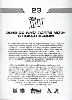 2019-20 Topps Now NHL Stickers #23 Victor Mete / Nick Suzuki Back