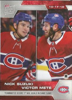 2019-20 Topps Now NHL Stickers #23 Victor Mete / Nick Suzuki Front