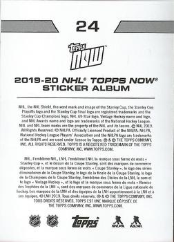 2019-20 Topps Now NHL Stickers #24 Jack Hughes Back
