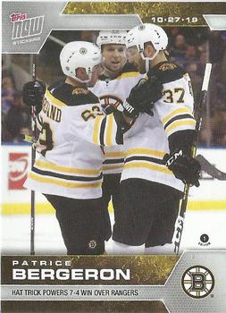 2019-20 Topps Now NHL Stickers #33 Patrice Bergeron Front