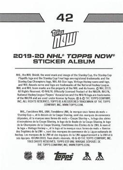 2019-20 Topps Now NHL Stickers #42 Patrick Kane Back