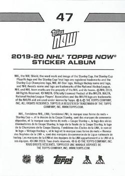 2019-20 Topps Now NHL Stickers #47 St. Louis Blues Back