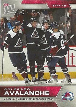 2019-20 Topps Now NHL Stickers #48 Colorado Avalanche Front