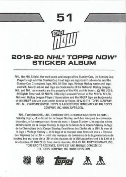 2019-20 Topps Now NHL Stickers #51 David Perron Back