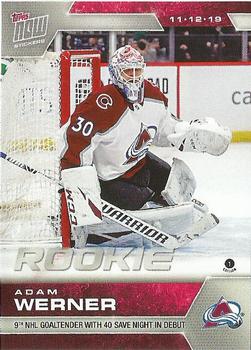 2019-20 Topps Now NHL Stickers #54 Adam Werner Front
