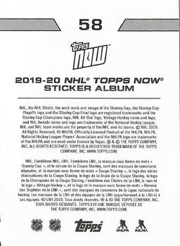 2019-20 Topps Now NHL Stickers #58 Jack Eichel Back