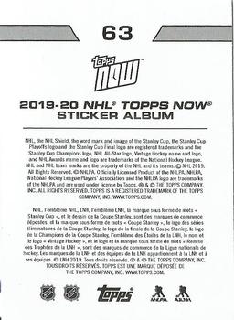 2019-20 Topps Now NHL Stickers #63 Marc-Andre Fleury Back
