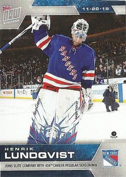 2019-20 Topps Now NHL Stickers #64 Henrik Lundqvist Front