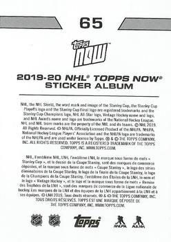 2019-20 Topps Now NHL Stickers #65 John Carlson Back