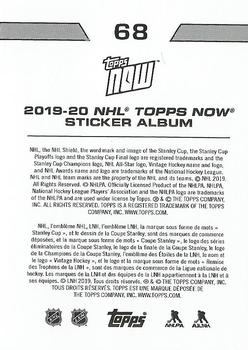 2019-20 Topps Now NHL Stickers #68 Cale Makar Back