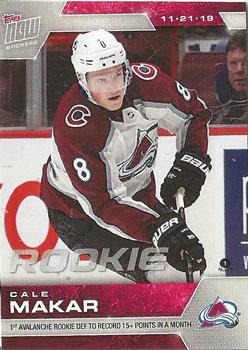 2019-20 Topps Now NHL Stickers #68 Cale Makar Front