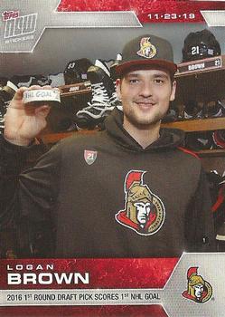 2019-20 Topps Now NHL Stickers #70 Logan Brown Front