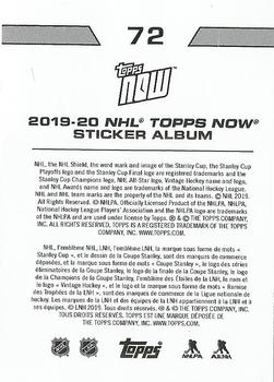 2019-20 Topps Now NHL Stickers #72 Dallas Stars Back