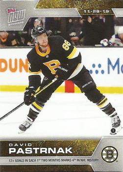 2019-20 Topps Now NHL Stickers #77 David Pastrnak Front