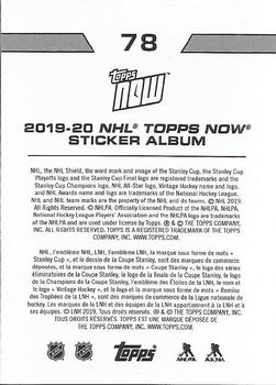 2019-20 Topps Now NHL Stickers #78 Cale Makar Back