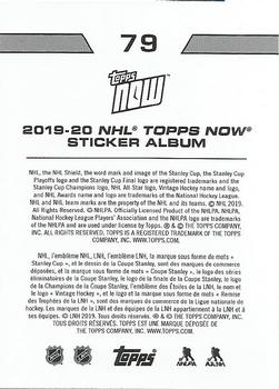 2019-20 Topps Now NHL Stickers #79 Mikko Koivu Back