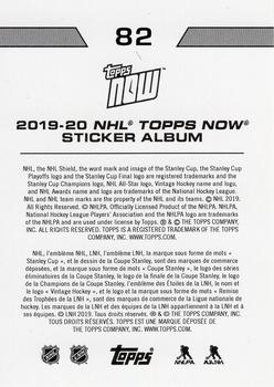 2019-20 Topps Now NHL Stickers #82 John Carlson Back