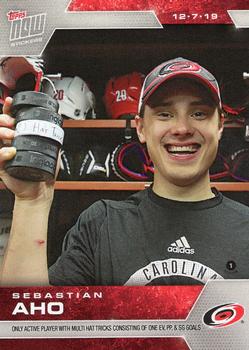 2019-20 Topps Now NHL Stickers #85 Sebastian Aho Front