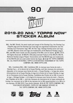 2019-20 Topps Now NHL Stickers #90 Alex Pietrangelo Back